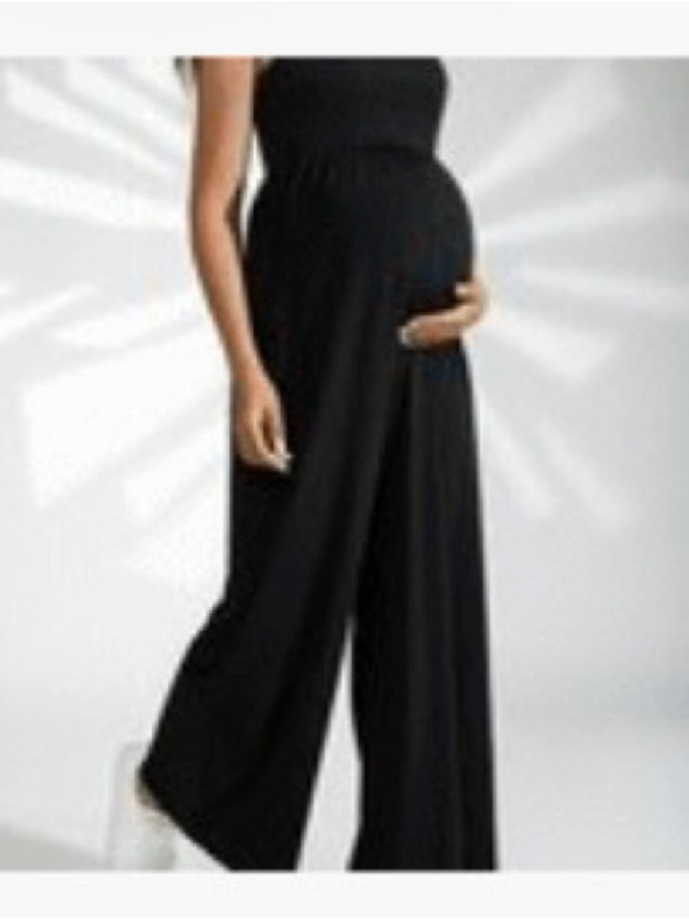 Maternity Wide-Leg Jumpsuit - Black